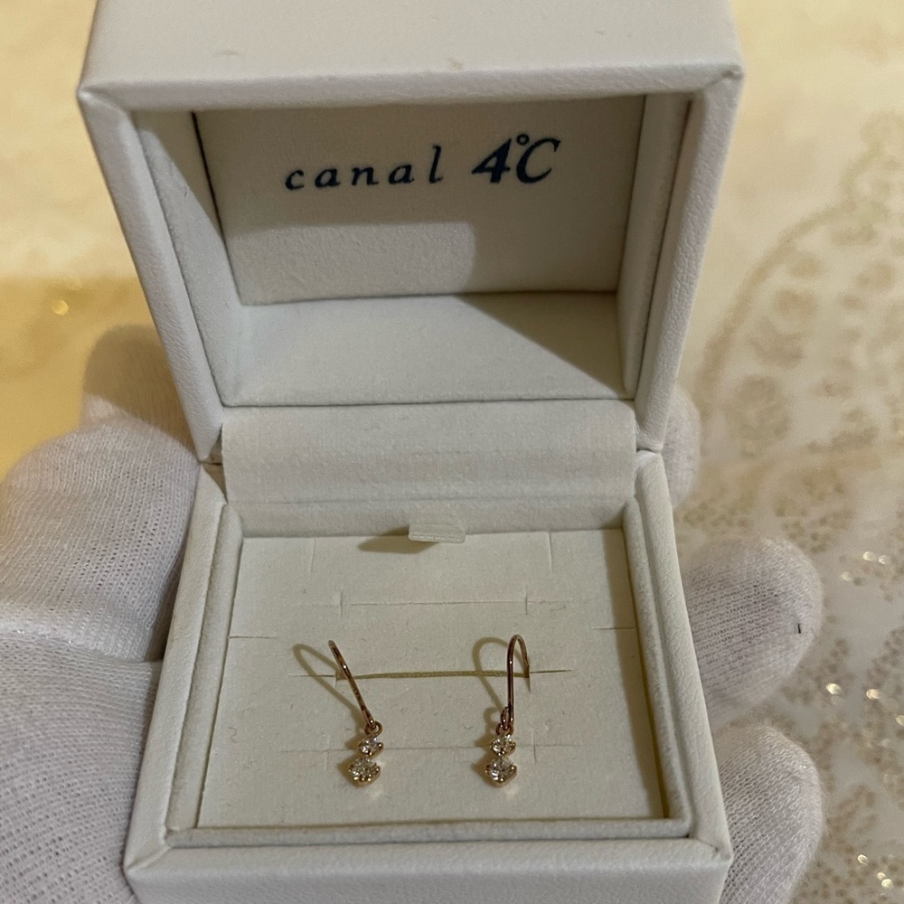 cute 10k solid japan gold dangling earrings - Picture 4 of 9